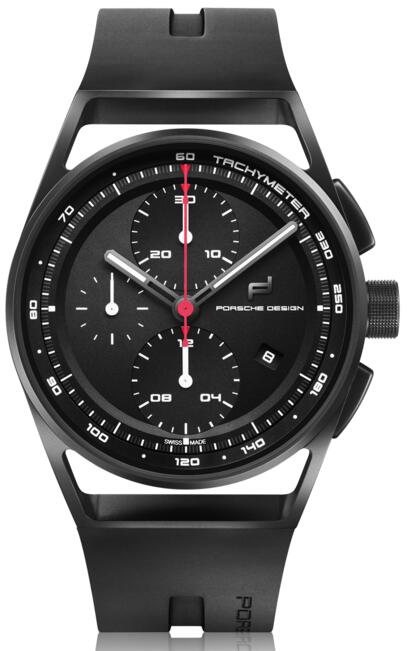 Review Porsche Design 1919 CHRONOTIMER BLACK RUBBER 4046901418250 watch Replica - Click Image to Close